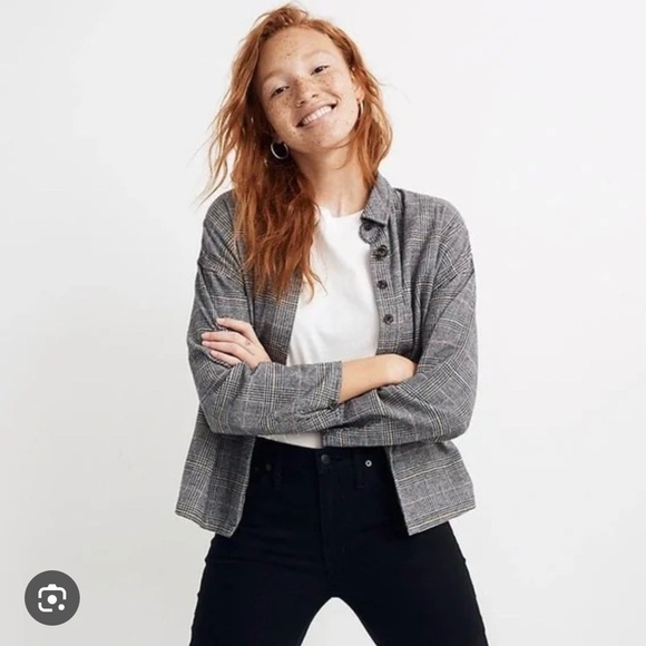 Madewell bromley flannel Ronan plaid button down small - Picture 1 of 2